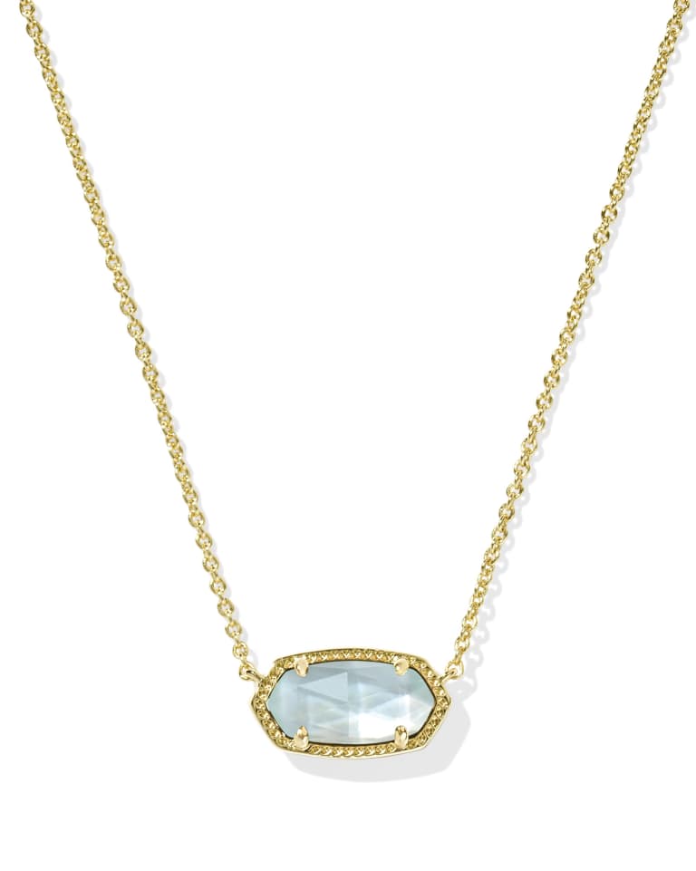 Kendra Scott Elisa Pendant Necklaces | Gold & Light Blue Illusion - Juli's Wearable Art