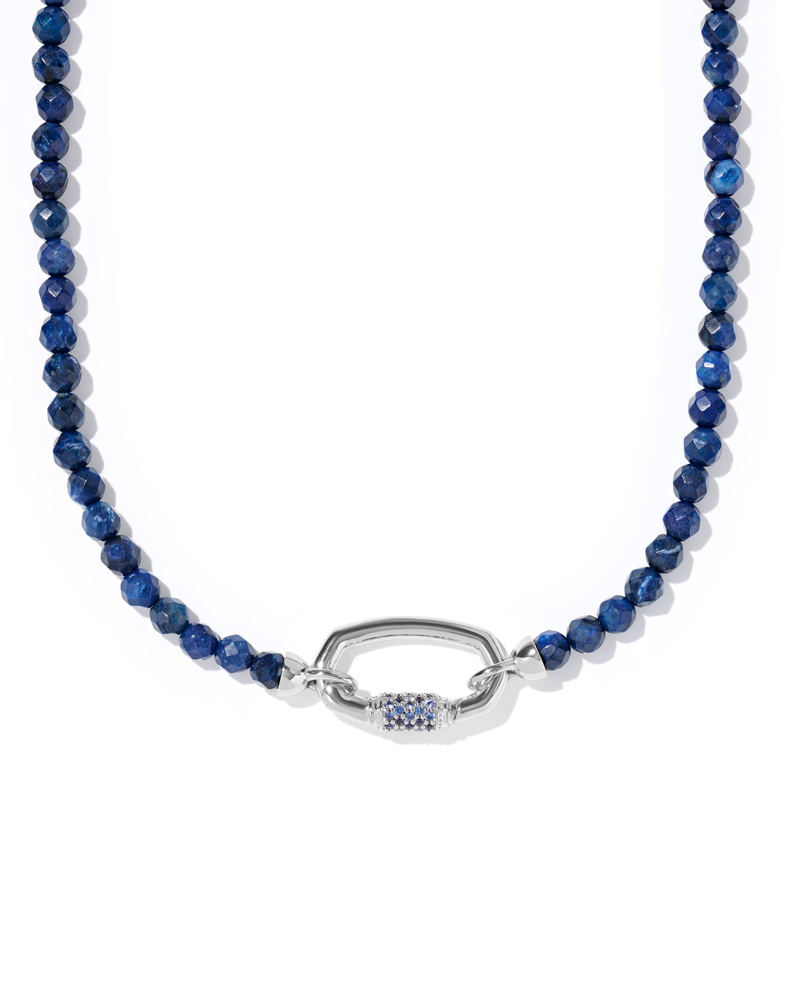 Kendra Scott Emery Beaded Strand Necklace - Silver & Dark Blue Quartz - Juli's Wearable Art