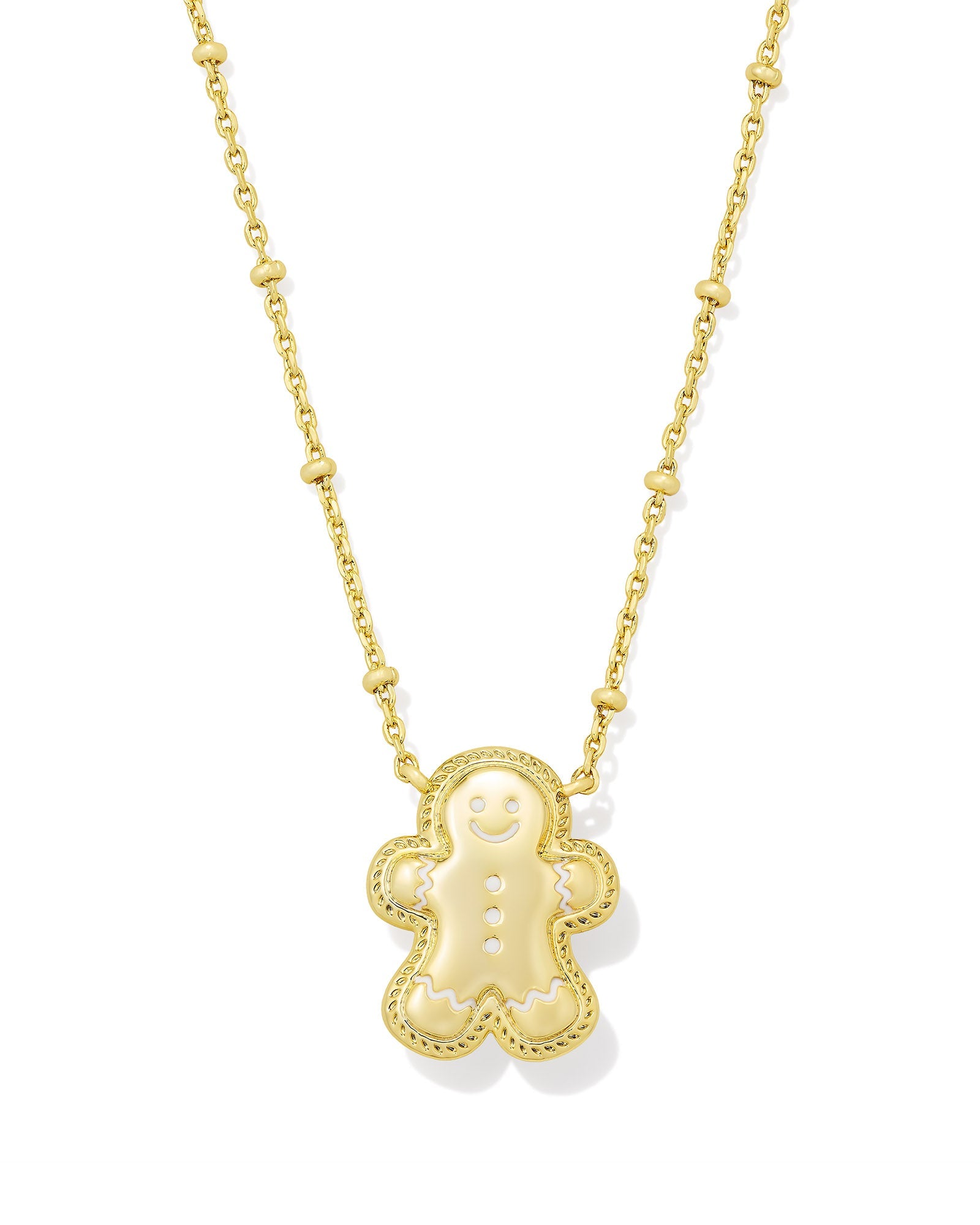 Kendra Scott Gingerbread Short Pendant Necklace – Gold Brown Goldstone - Juli's Wearable Art