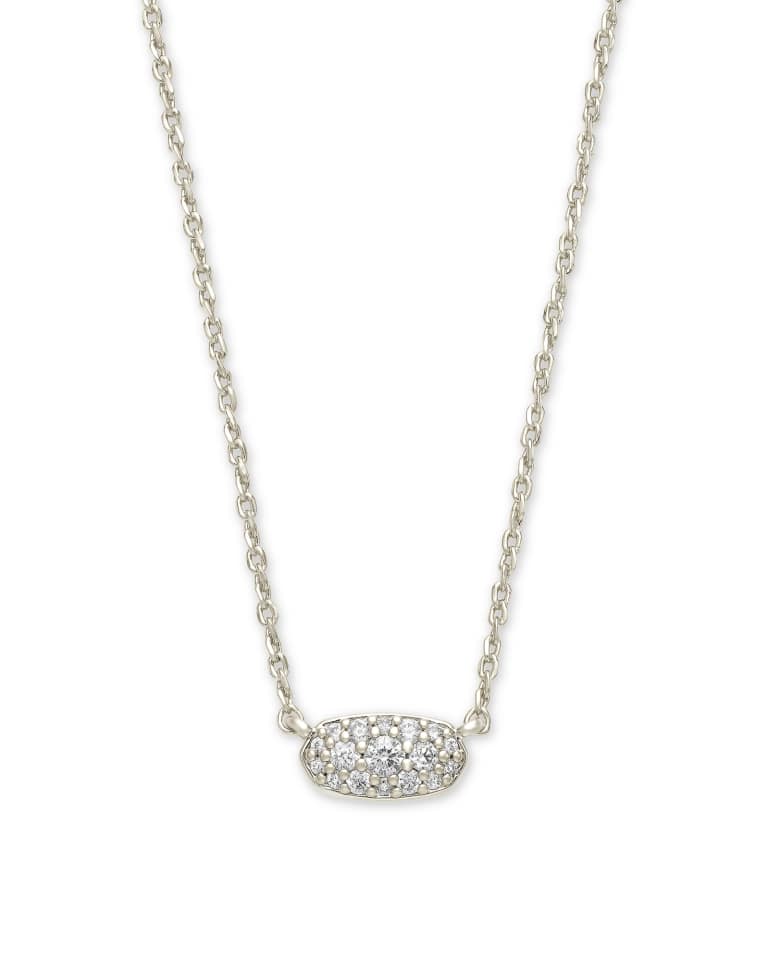 Kendra Scott Grayson Crystal Pendant Necklace | Silver - Juli's Wearable Art