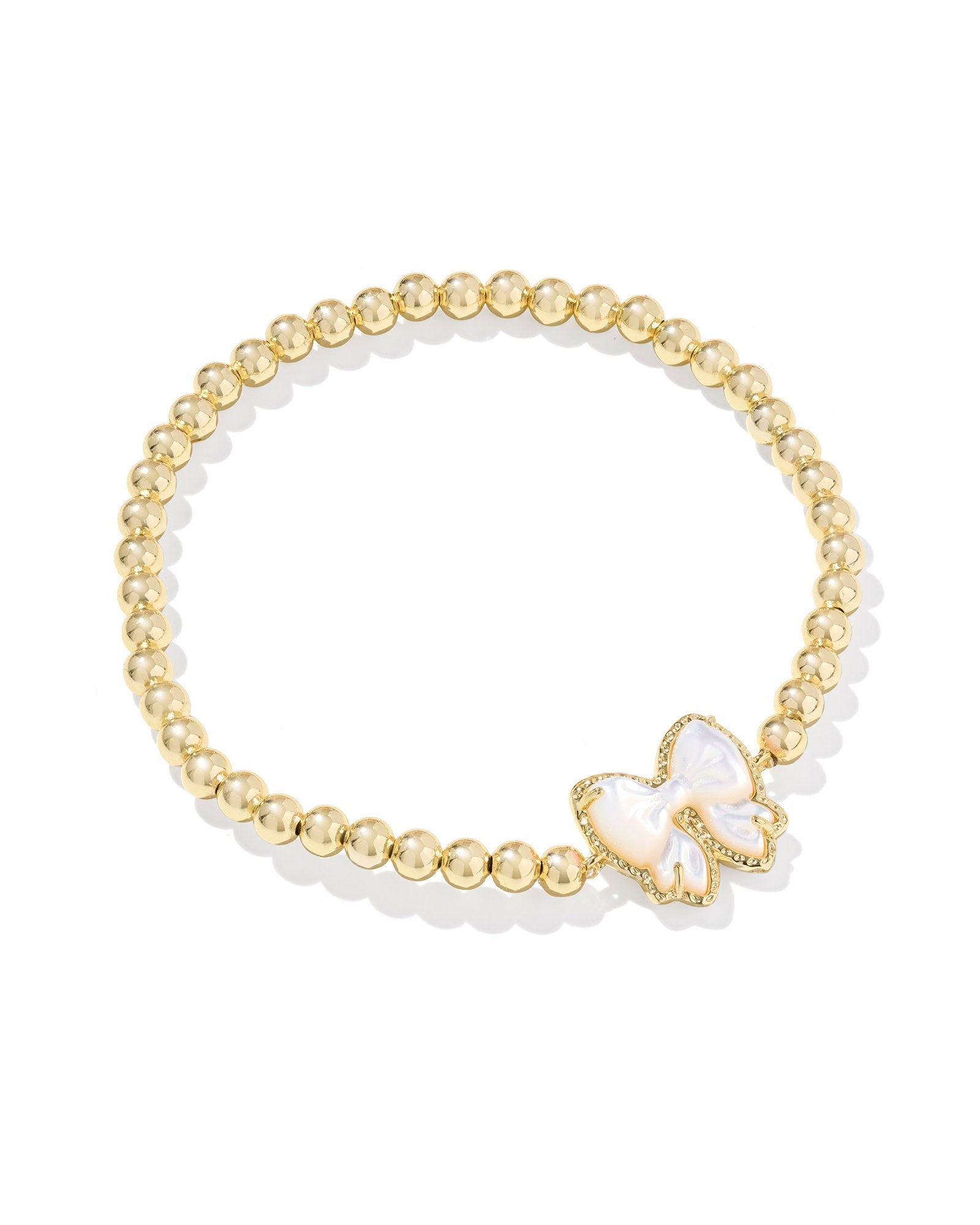 Kendra Scott Haley Bow Gold Stretch Bracelet - Ivory Mother of Pearl - Juli's Wearable Art