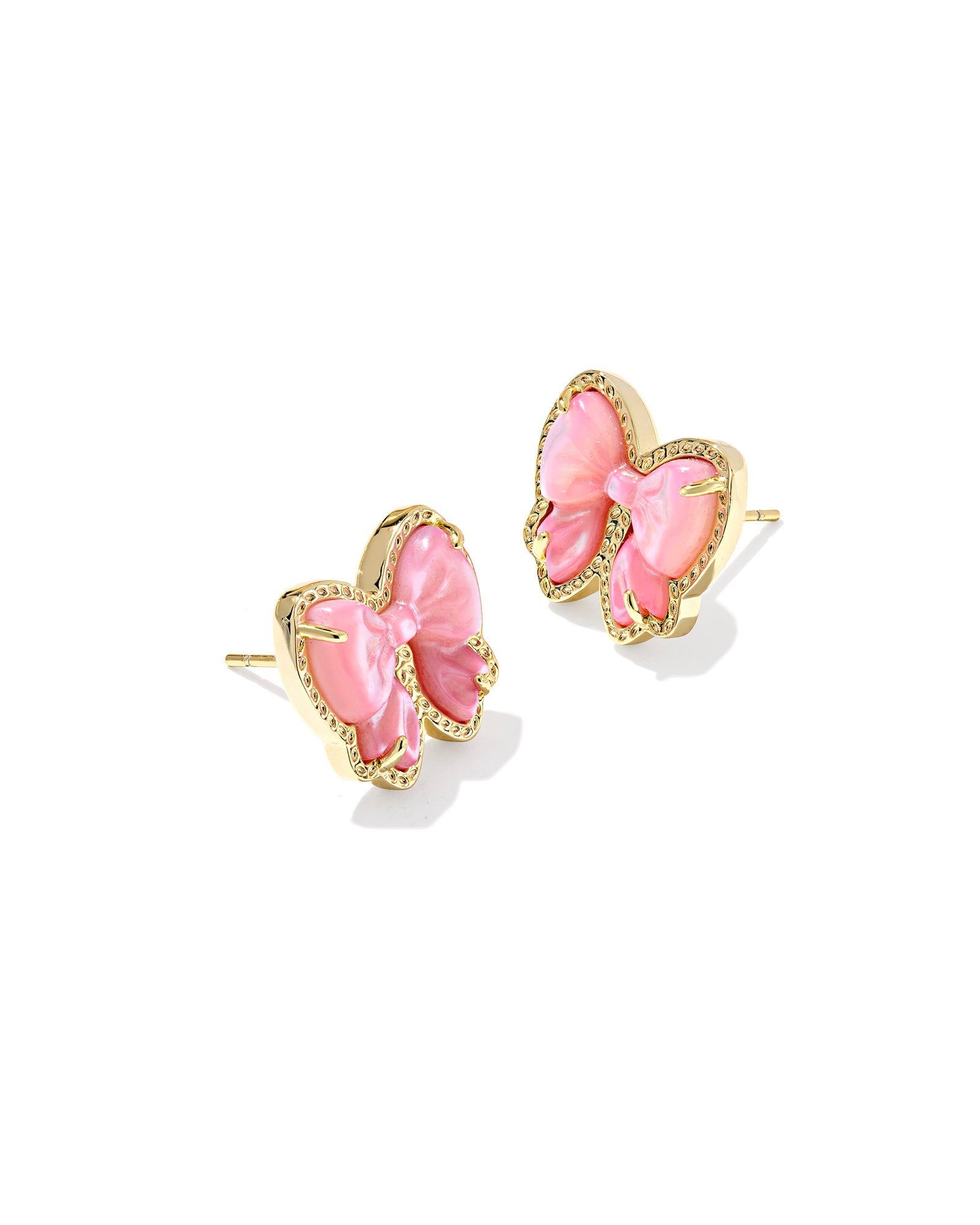 Kendra Scott Haley Bow Gold Stud Earrings - Blush Mother of Pearl - Juli's Wearable Art