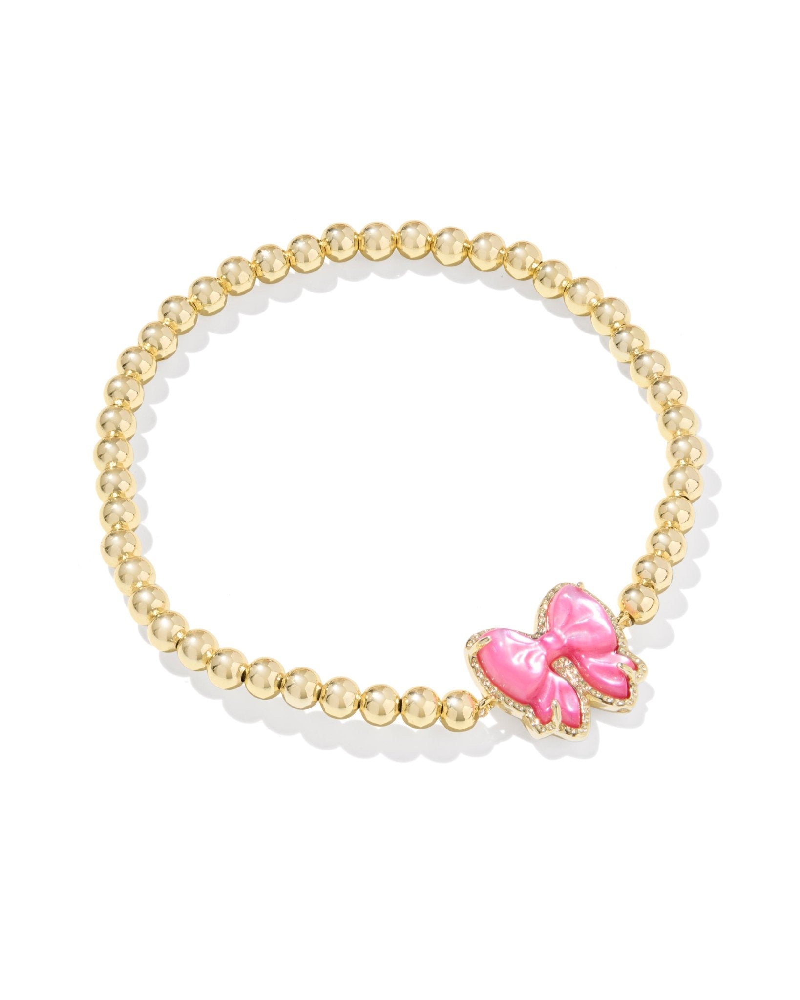 Kendra Scott Haley Bow Stretch Bracelet – Gold Rose Violet Mother of Pearl - Juli's Wearable Art