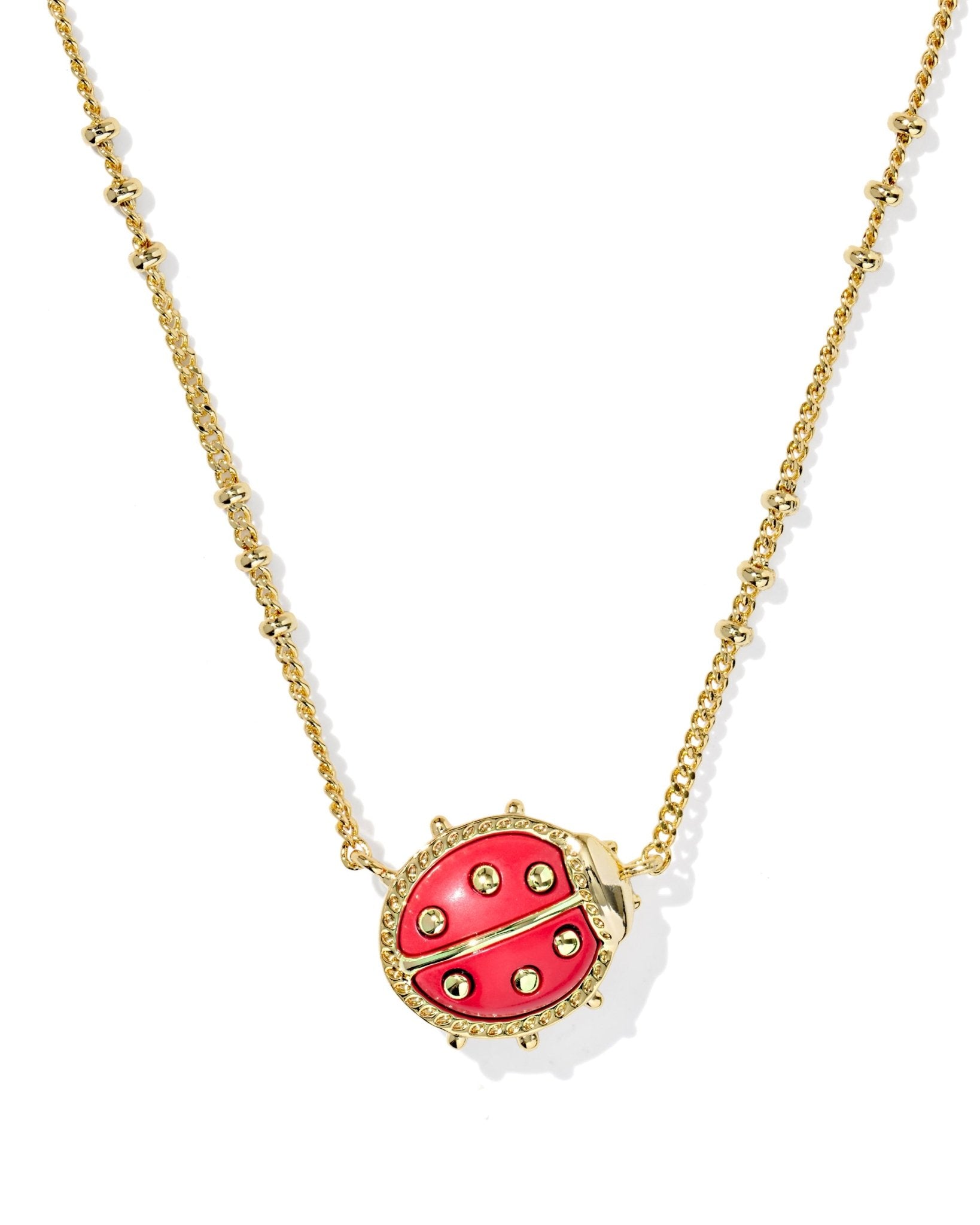 Kendra Scott Ladybug Short Pendant Necklace | Gold - Juli's Wearable Art