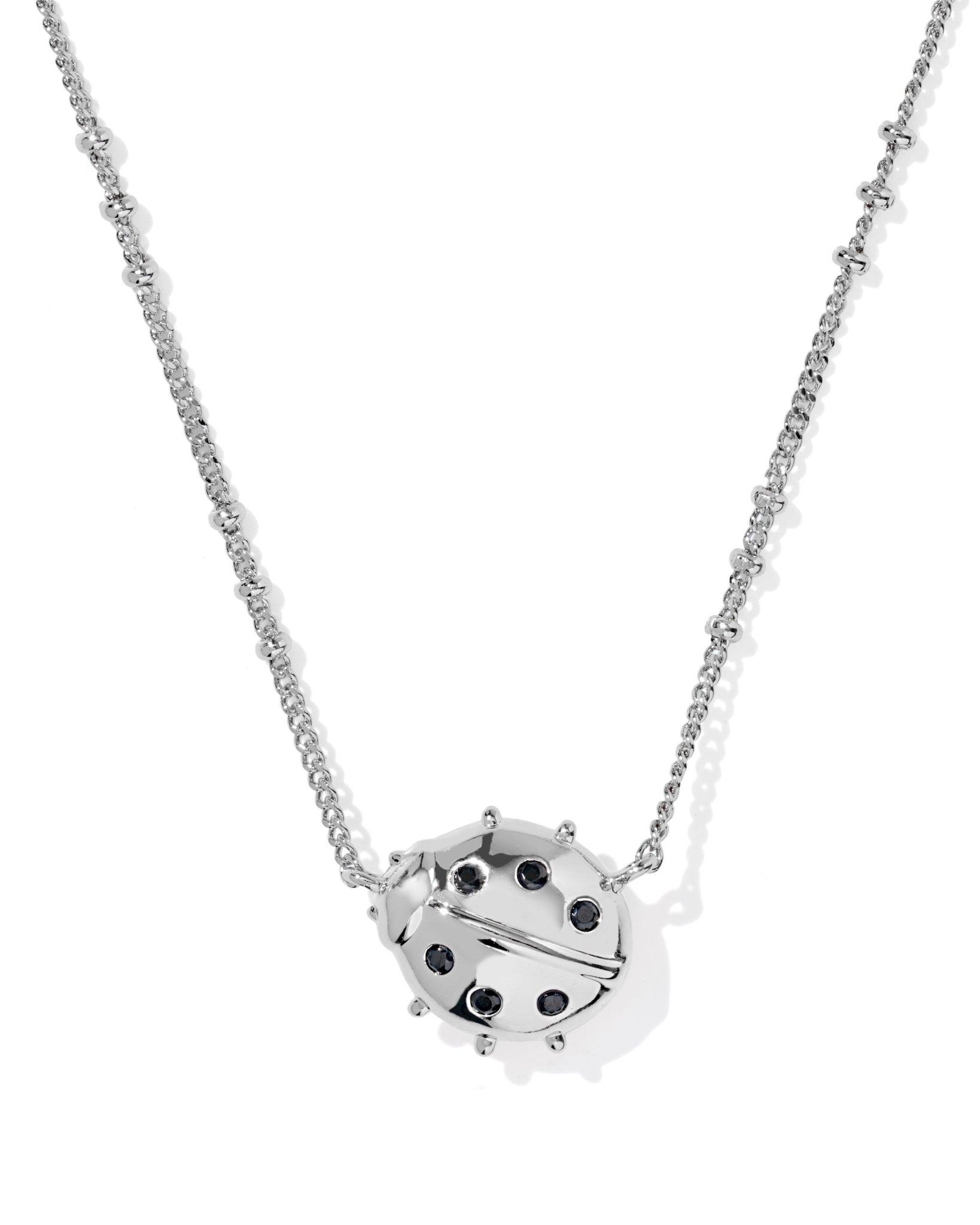 Kendra Scott Ladybug Short Pendant Necklace | Silver - Juli's Wearable Art