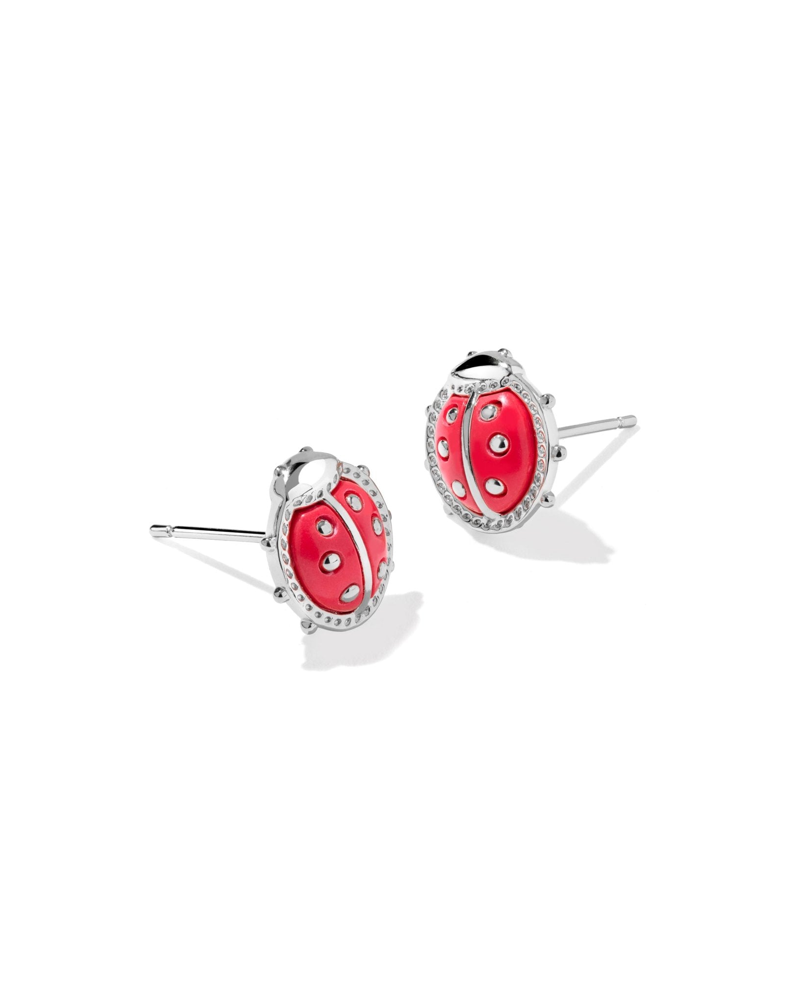 Kendra Scott Ladybug Stud Earrings | Silver - Juli's Wearable Art