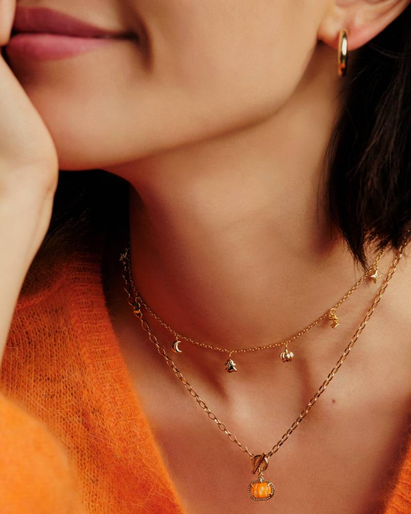 Kendra Scott Pumpkin Link & Chain Necklace – Fall Jewelry - Juli's Wearable Art