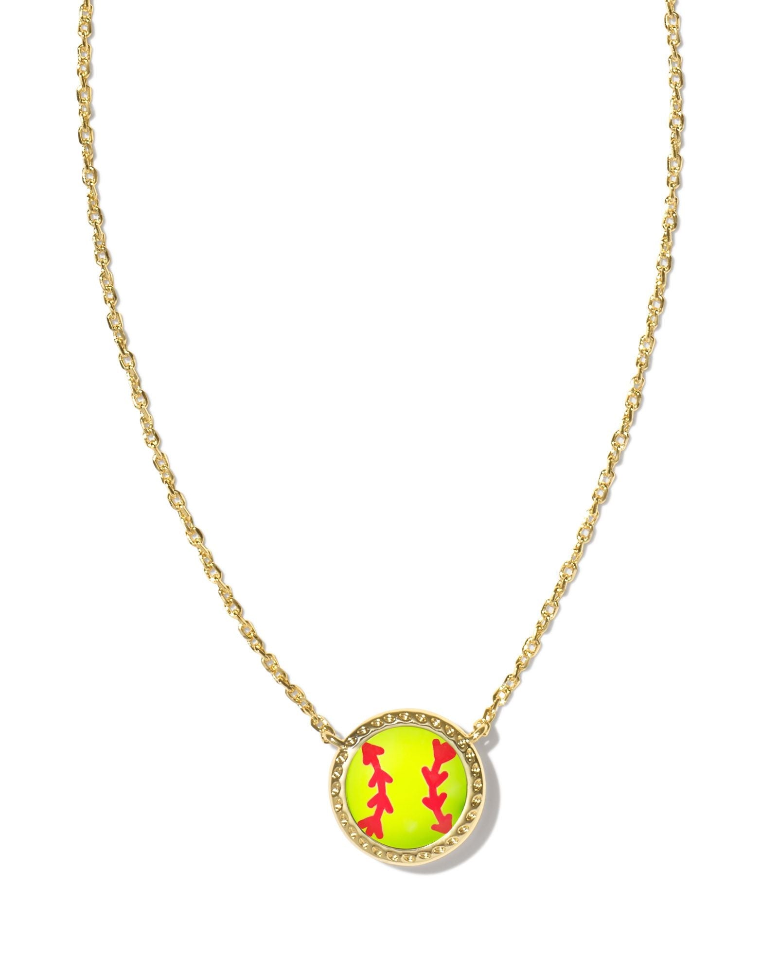 Kendra Scott SOFTBALL SHORT PENDANT NECKLACES - Juli's Wearable Art