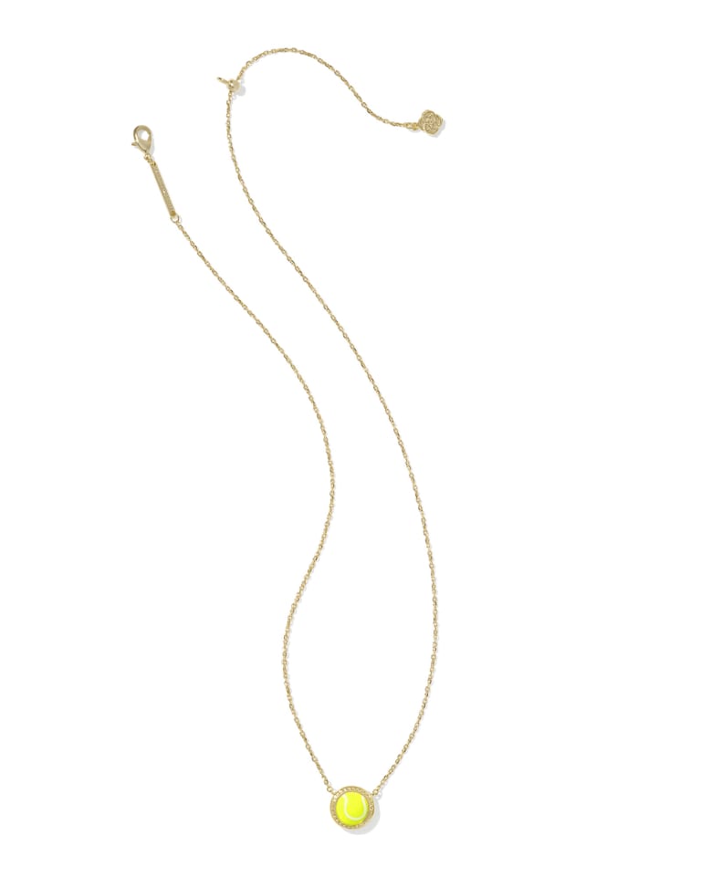 Kendra Scott Tennis Ball Short Pendant Necklace | Gold - Juli's Wearable Art
