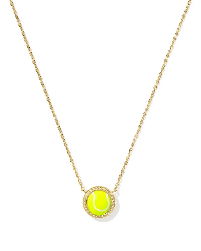 Kendra Scott Tennis Short Pendant Necklaces in Chartreuse Magnesite - Juli's Wearable Art