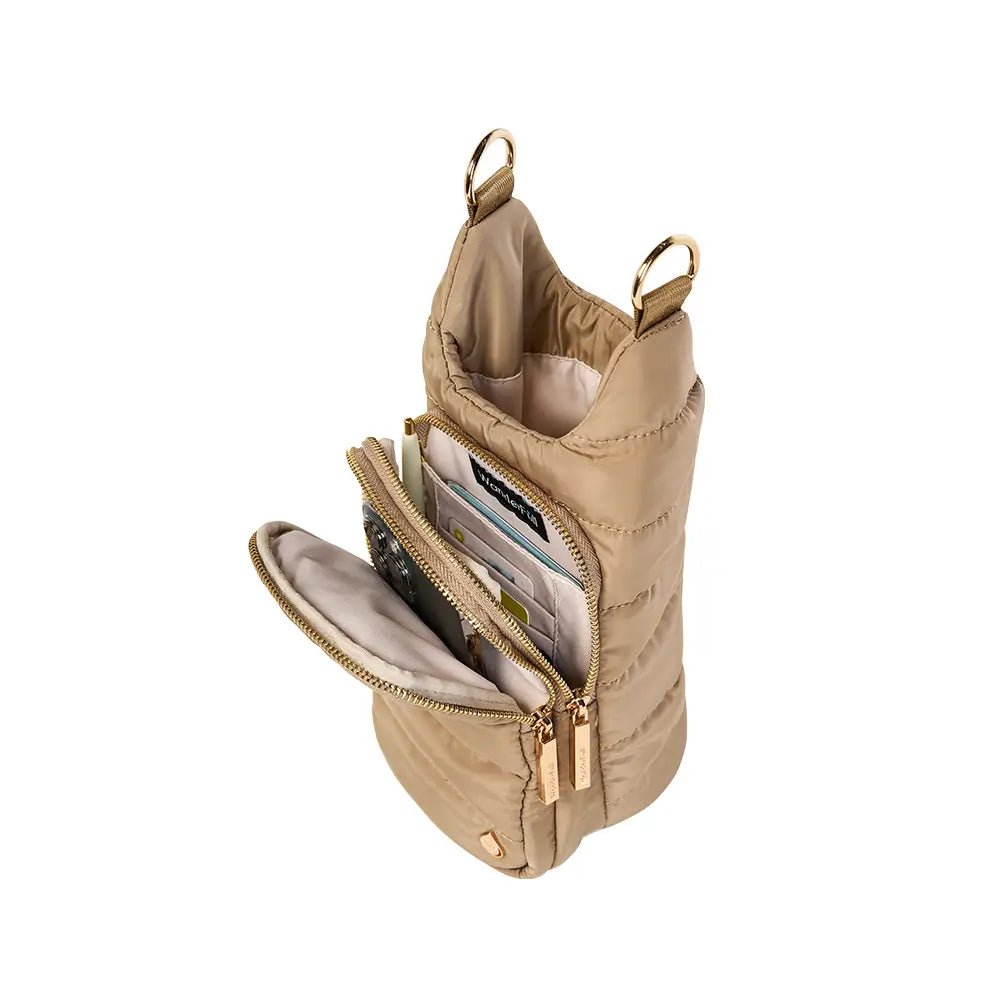 Khaki Hydrobag® with Khaki and White Striped Strap - Juli's Wearable Art