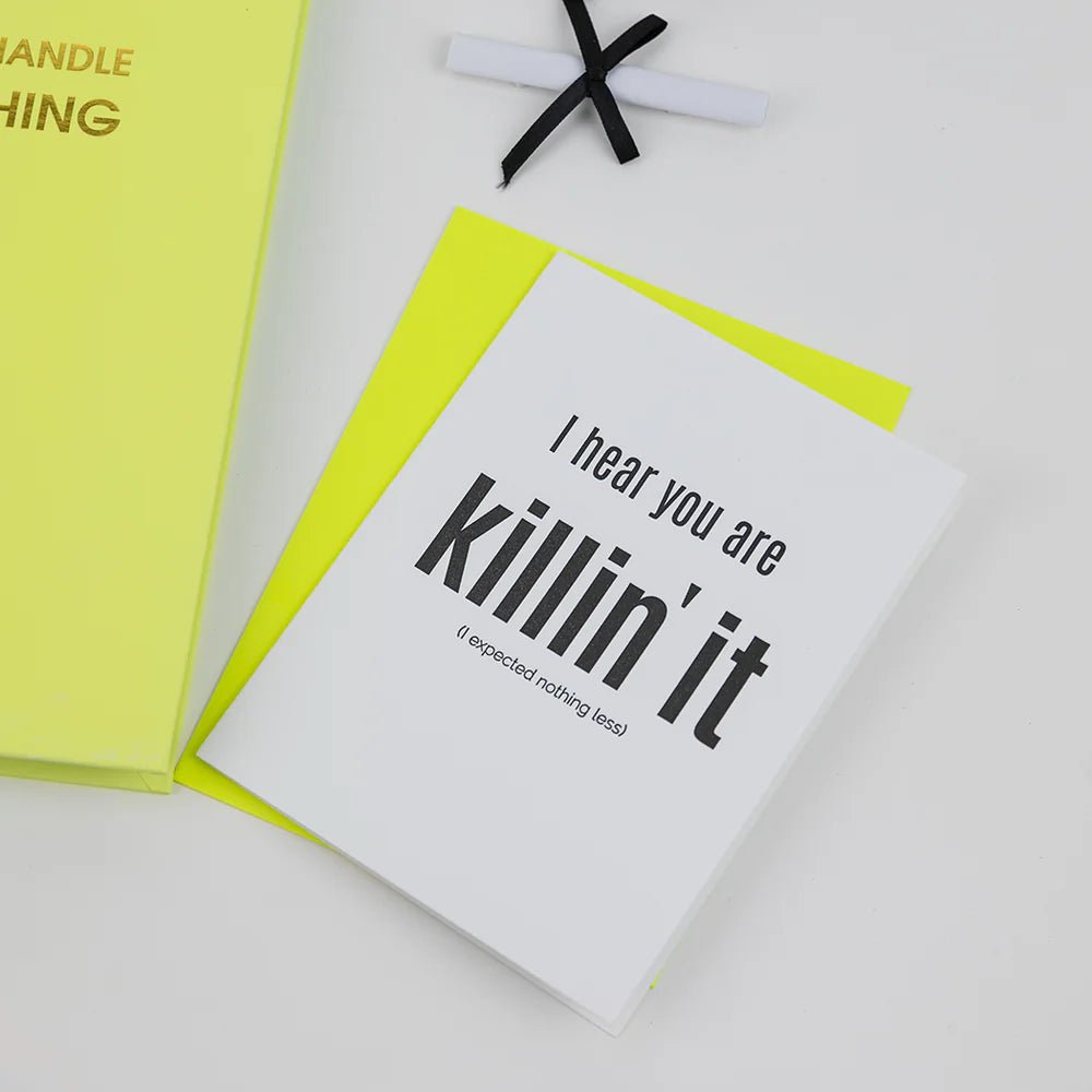 Killin' It - Letterpress Card - Juli's Wearable Art