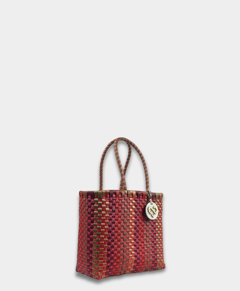 Lina Extra Small Tote Bag – Handwoven Recycled Plastic - Juli's Wearable Art