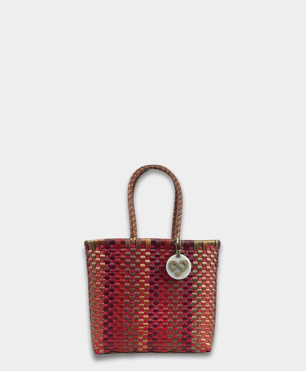 Lina Extra Small Tote Bag – Handwoven Recycled Plastic - Juli's Wearable Art