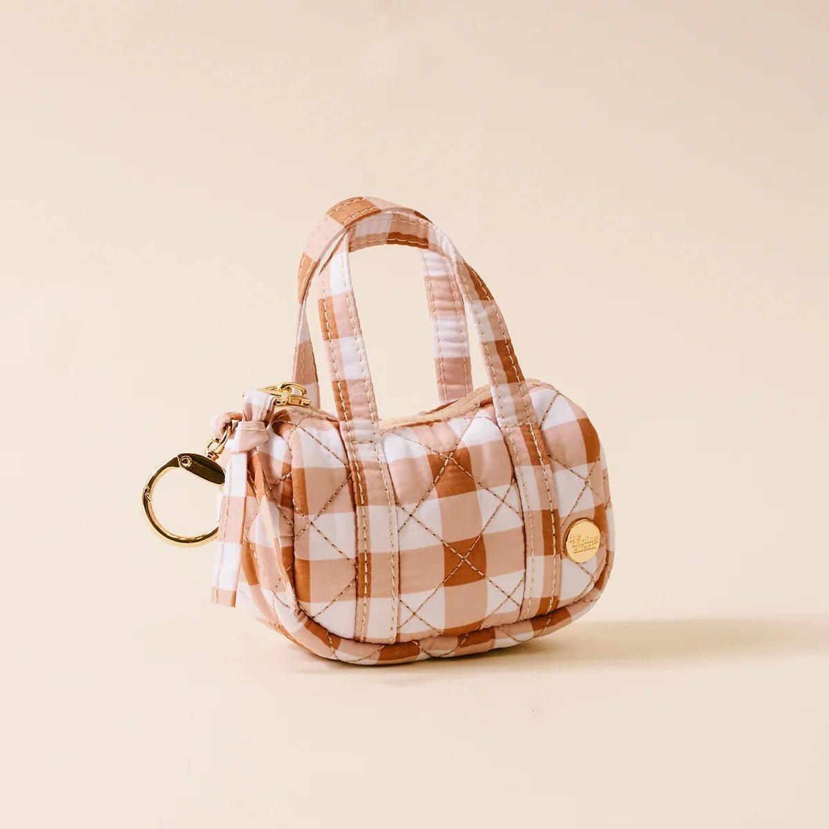Maple Gingham Itty Bitty Duffle Bag Charm - Juli's Wearable Art