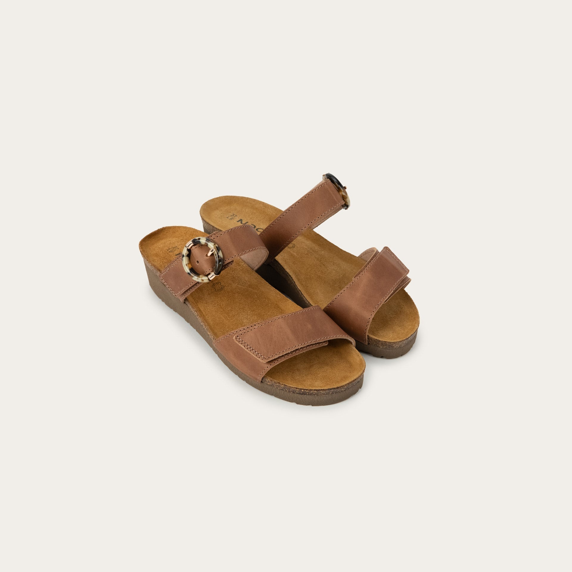 NAOT Anabel Sandal - Latte Brown Leather - Juli's Wearable Art