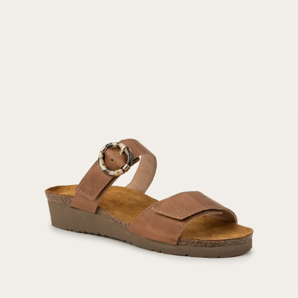 NAOT Anabel Sandal - Latte Brown Leather - Juli's Wearable Art