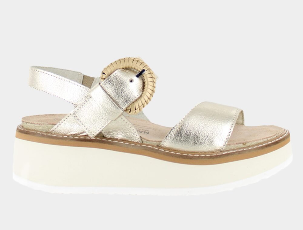 NAOT Crepe Sandal - Gold Radiant Leather - Juli's Wearable Art