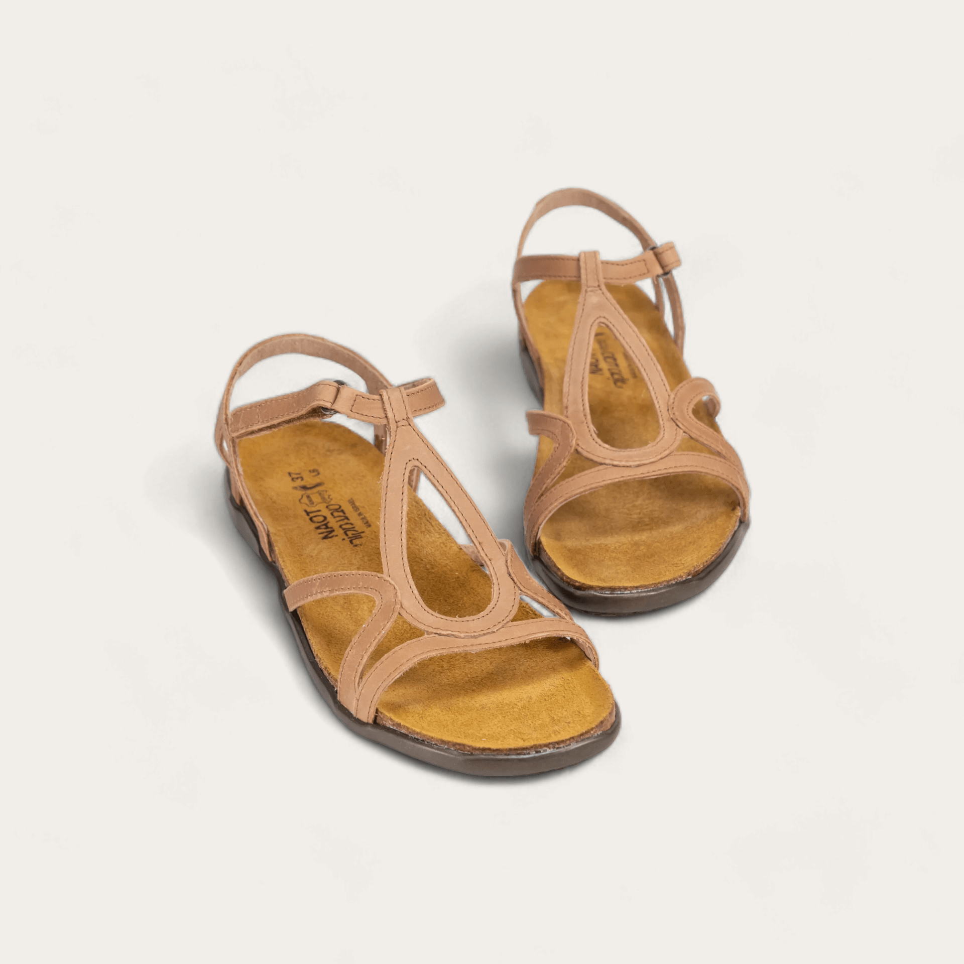 NAOT Dorith Sandal - Latte Brown Leather - Juli's Wearable Art
