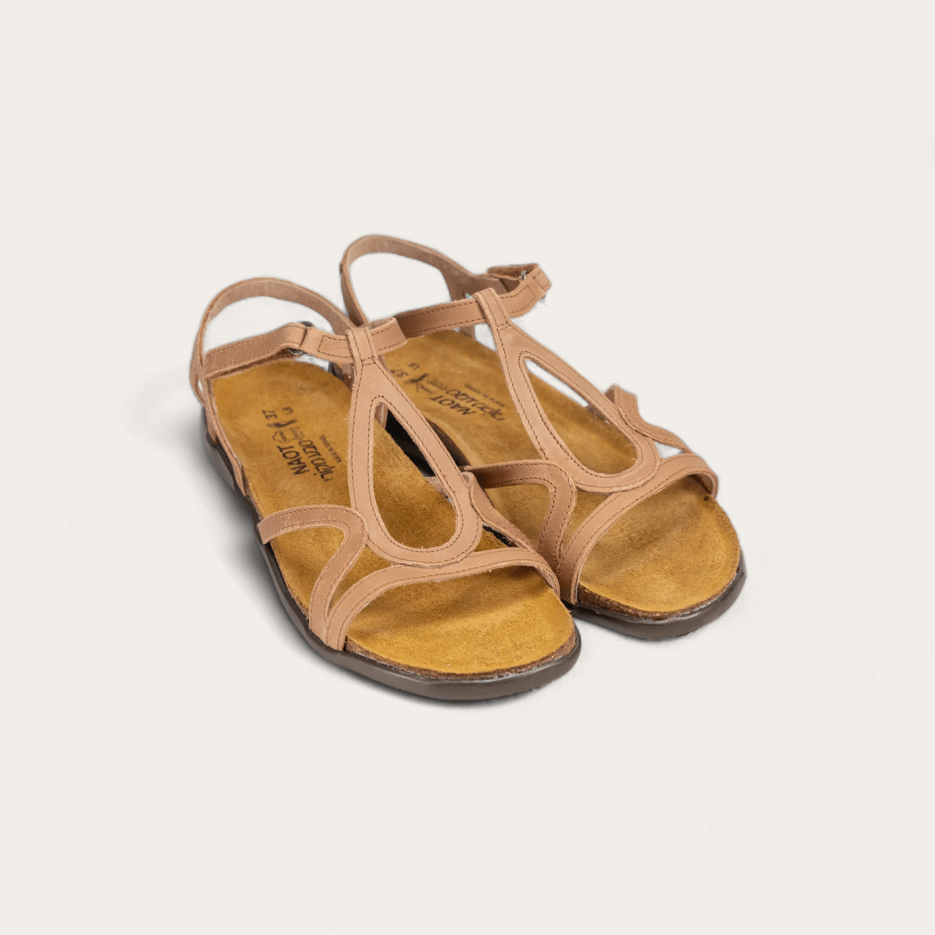 NAOT Dorith Sandal - Latte Brown Leather - Juli's Wearable Art