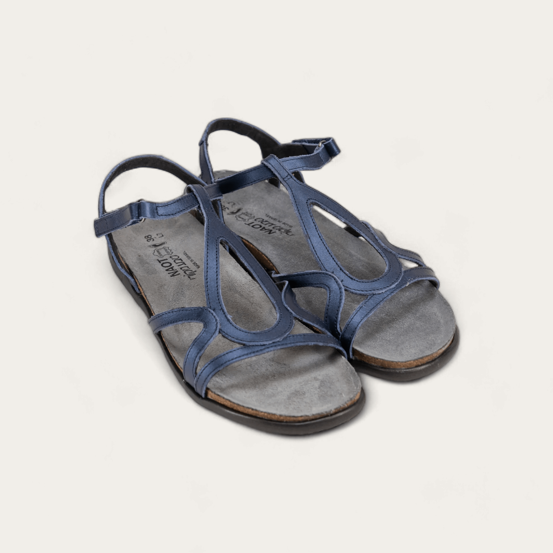 NAOT Dorith Sandal - Polar Sea Blue Leather - Juli's Wearable Art