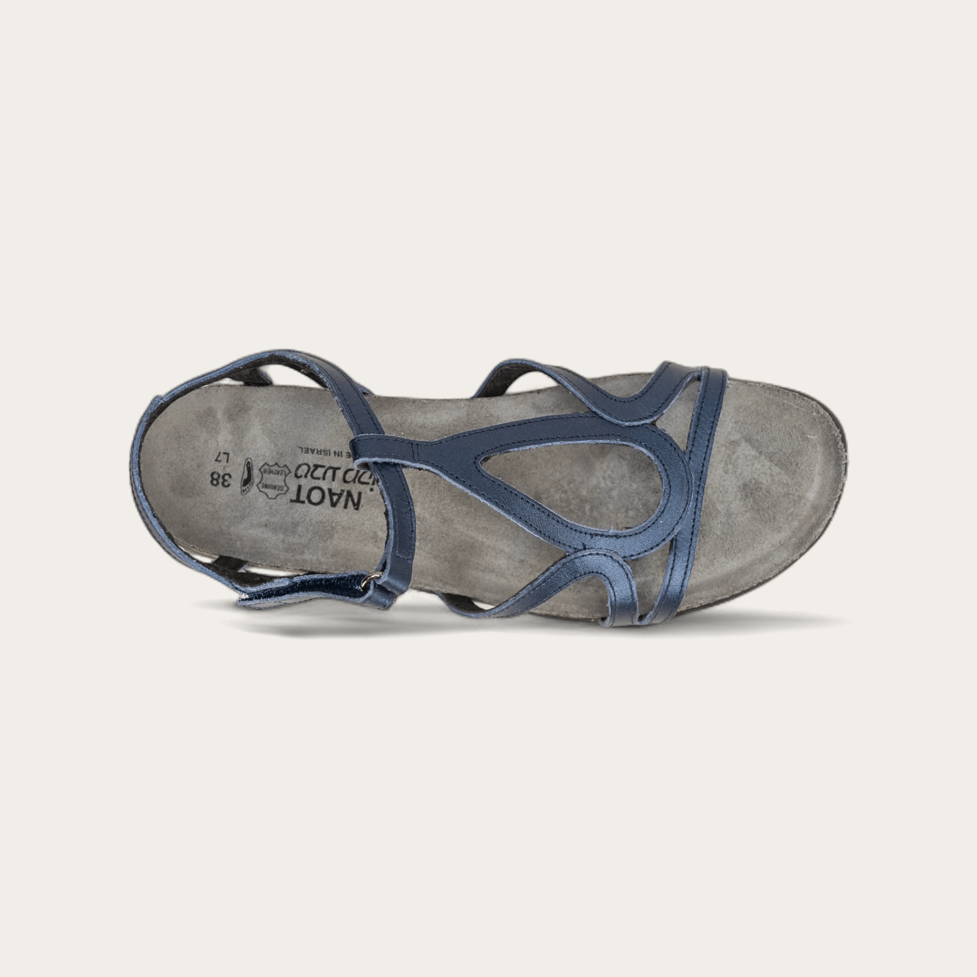 NAOT Dorith Sandal - Polar Sea Blue Leather - Juli's Wearable Art