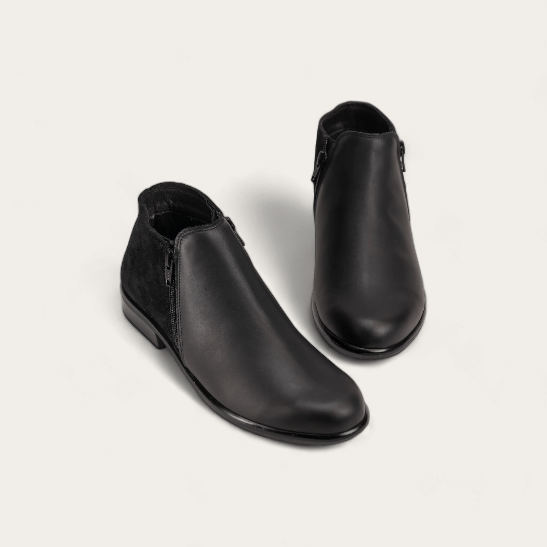 NAOT Helm Boot - Black Leather/Suede - Juli's Wearable Art