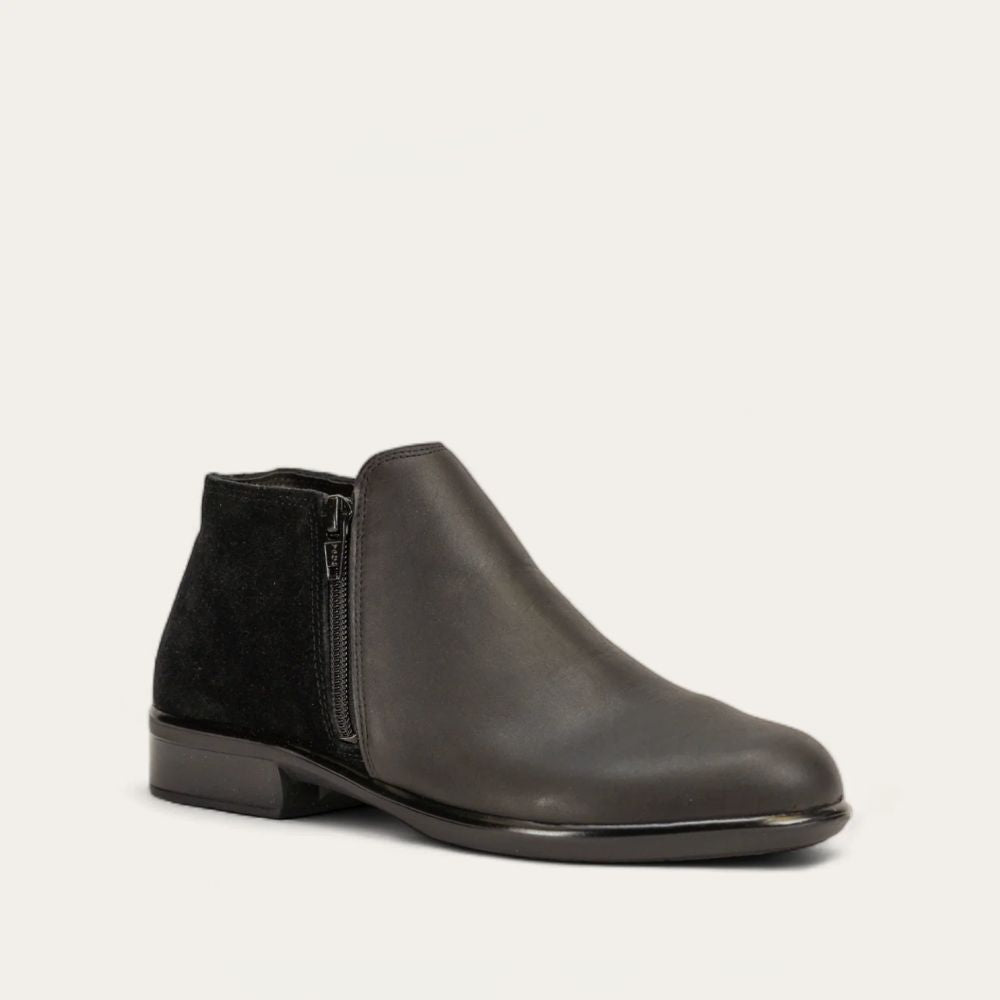 NAOT Helm Boot - Black Leather/Suede - Juli's Wearable Art