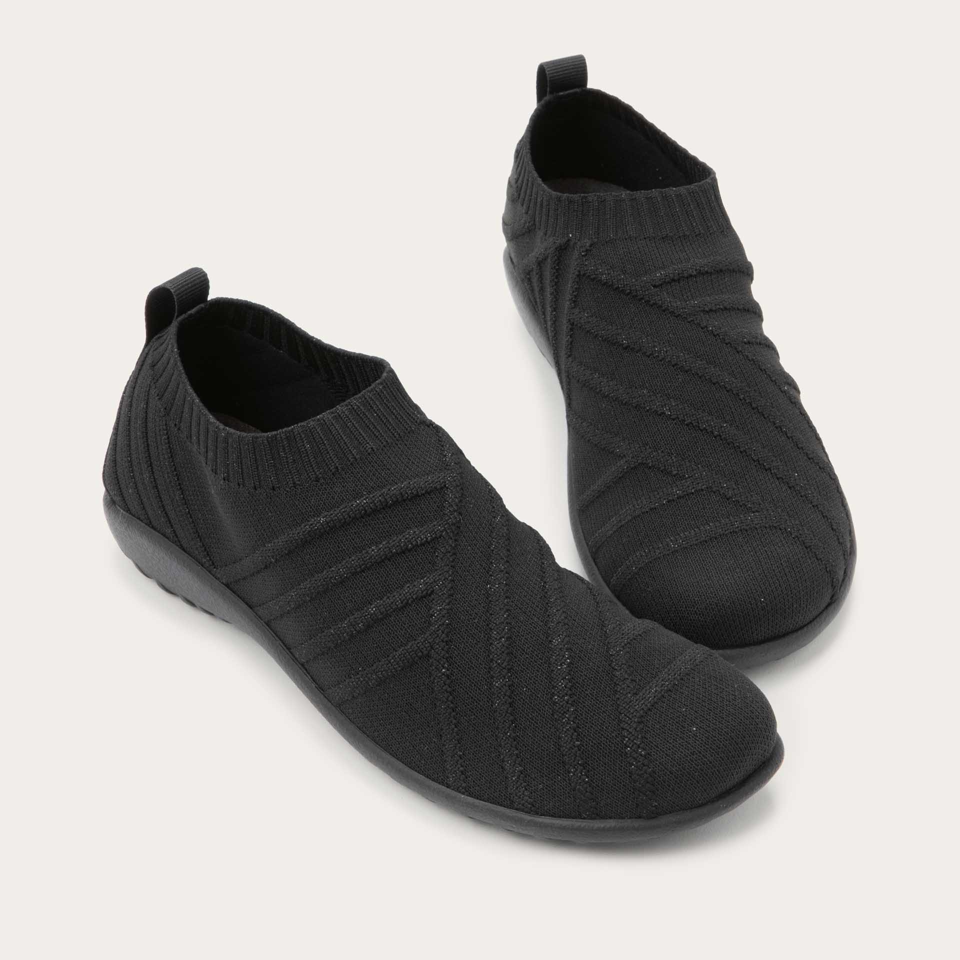 NAOT Okahu - Black with Silver Knit (Sparkle) - Juli's Wearable Art