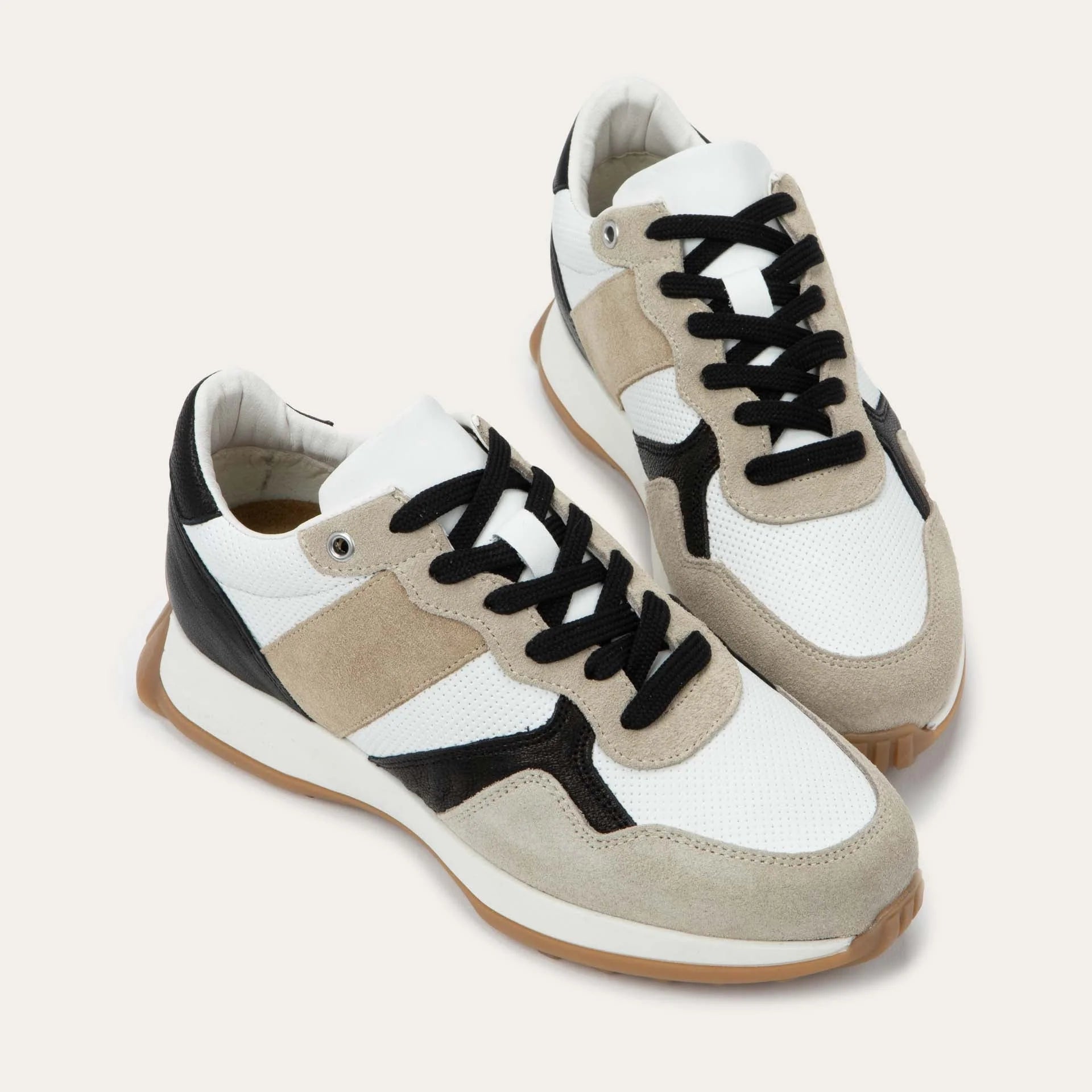 NAOT Sunset - Gray/Neutral/Black Combo with Black Laces - Juli's Wearable Art