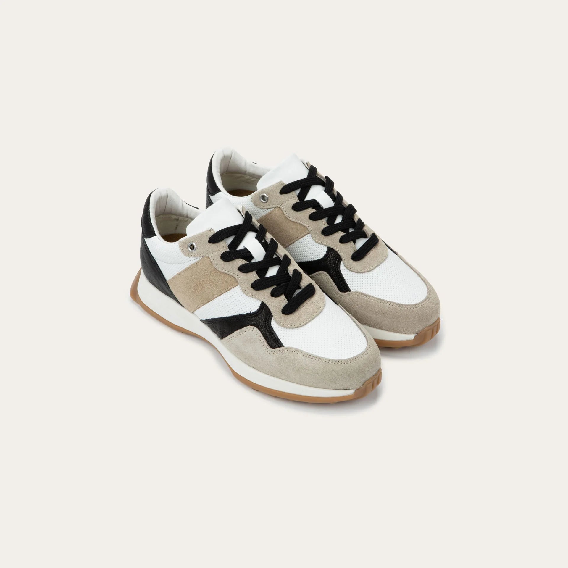 NAOT Sunset - Gray/Neutral/Black Combo with Black Laces - Juli's Wearable Art