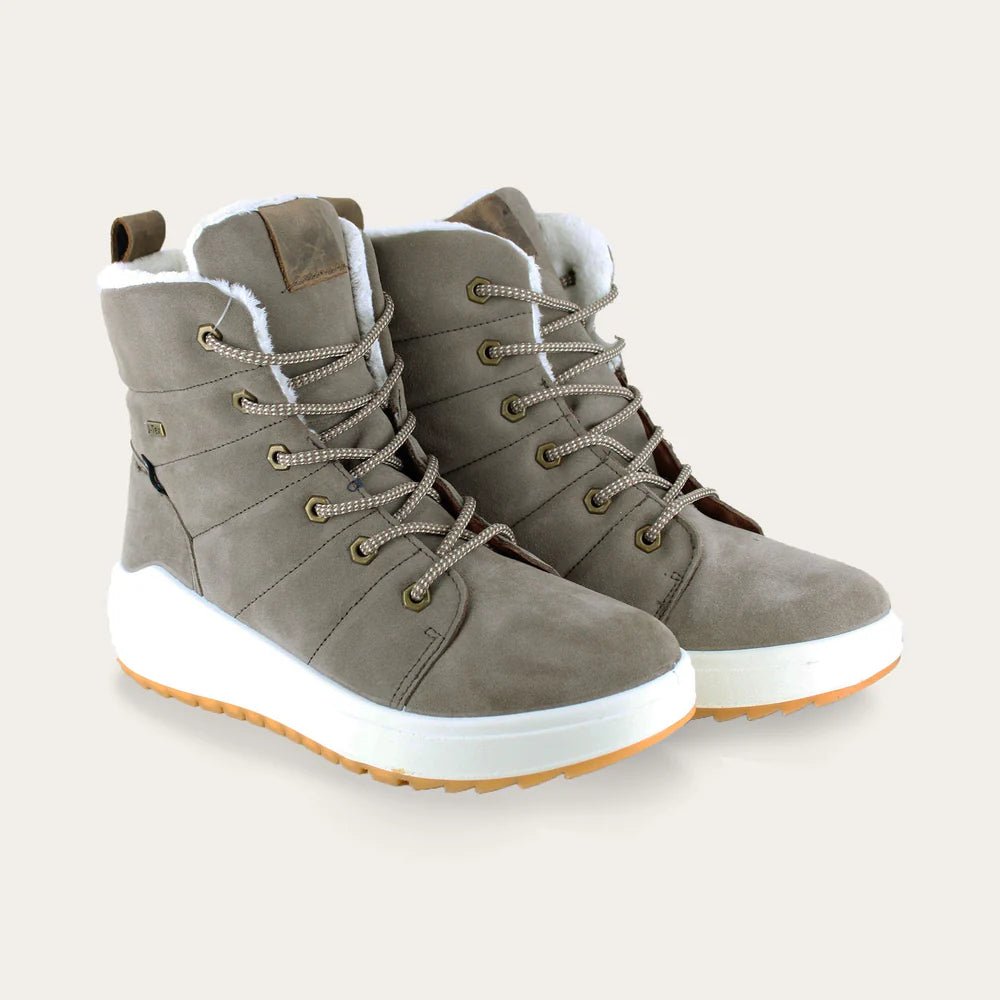 NAOT Turner Boots - Gray/Beige with White - Juli's Wearable Art