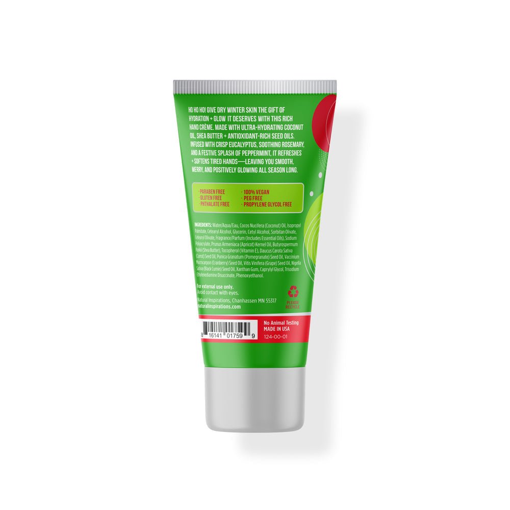 Natural Inspirations Ho Ho Glow – Eucalyptus Mint Mini Hand Crème - Juli's Wearable Art