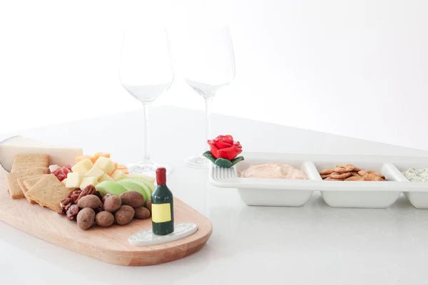 Nora Fleming Pinstripes Three - Section Garnish Dish - Juli's Wearable Art