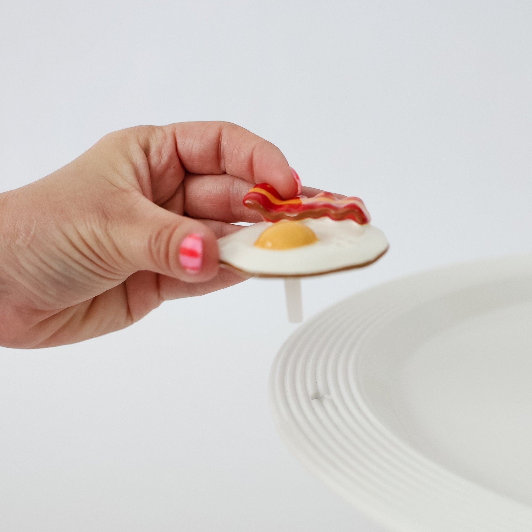 Nora Fleming Wakey Wakey Mini - Eggs & Bacon - Juli's Wearable Art