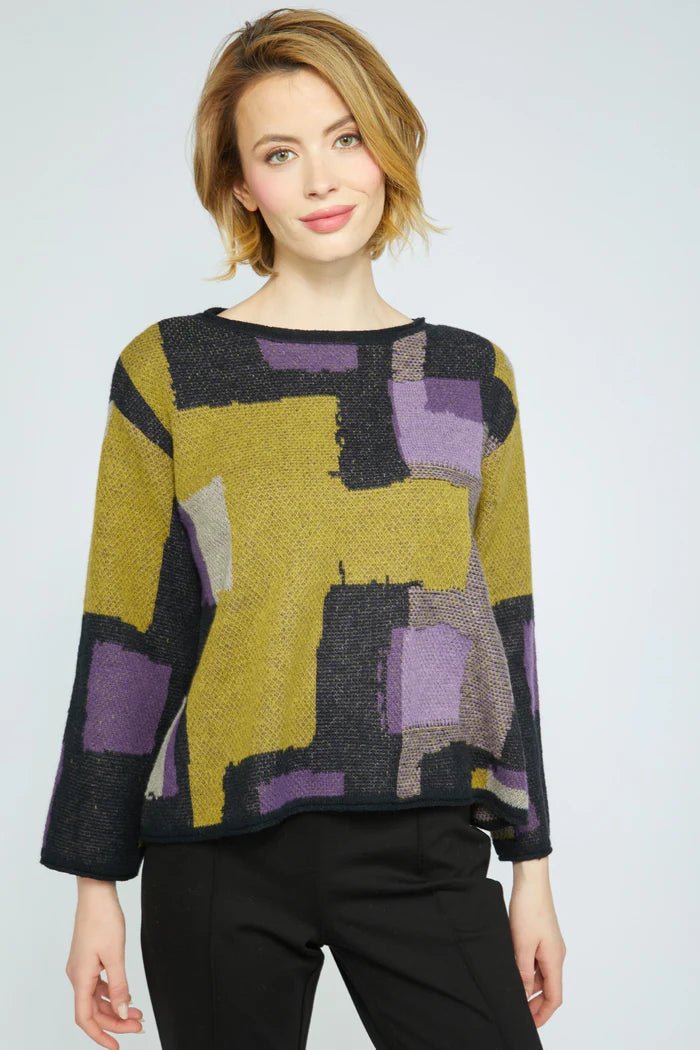 Olivia by Habitat Modern Collage Sweater - Juli's Wearable Art