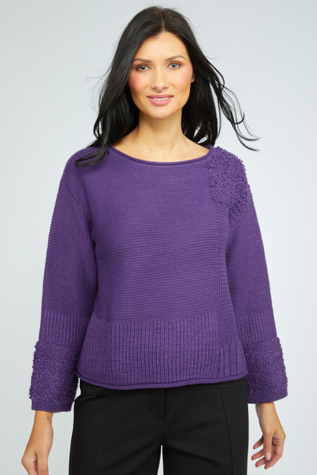 Olivia by Habitat Texture Block Sweater - Juli's Wearable Art
