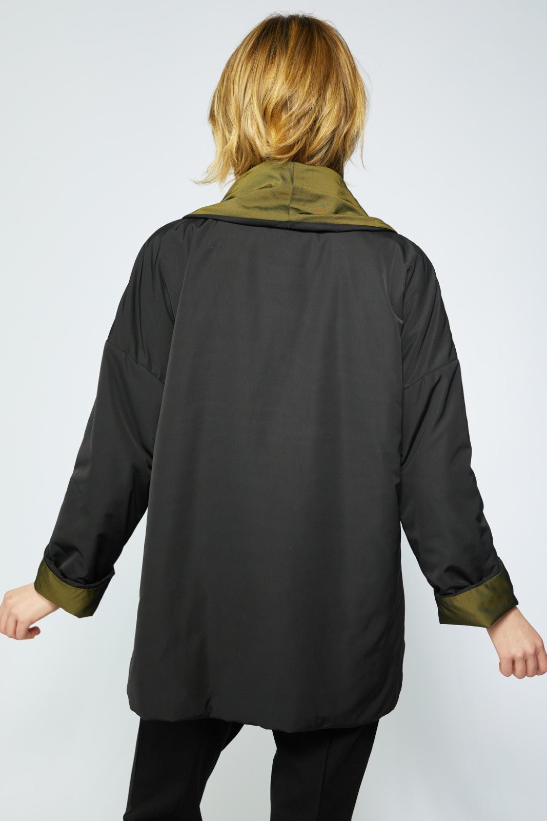 Olivia by Habitat Two - Tone Taffeta Metropolitan Coat - Juli's Wearable Art