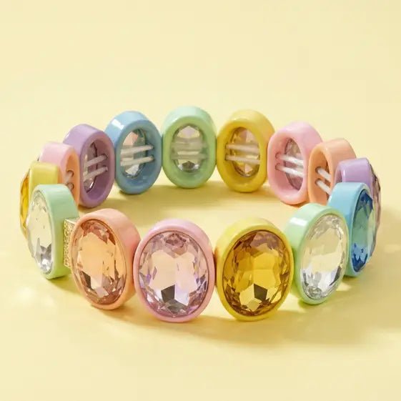 Olivia Enamel Stretch Bracelet | Rainbow - Juli's Wearable Art