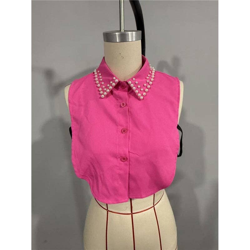 Pearl Studded Detachable Shirt Collars - Juli's Wearable Art