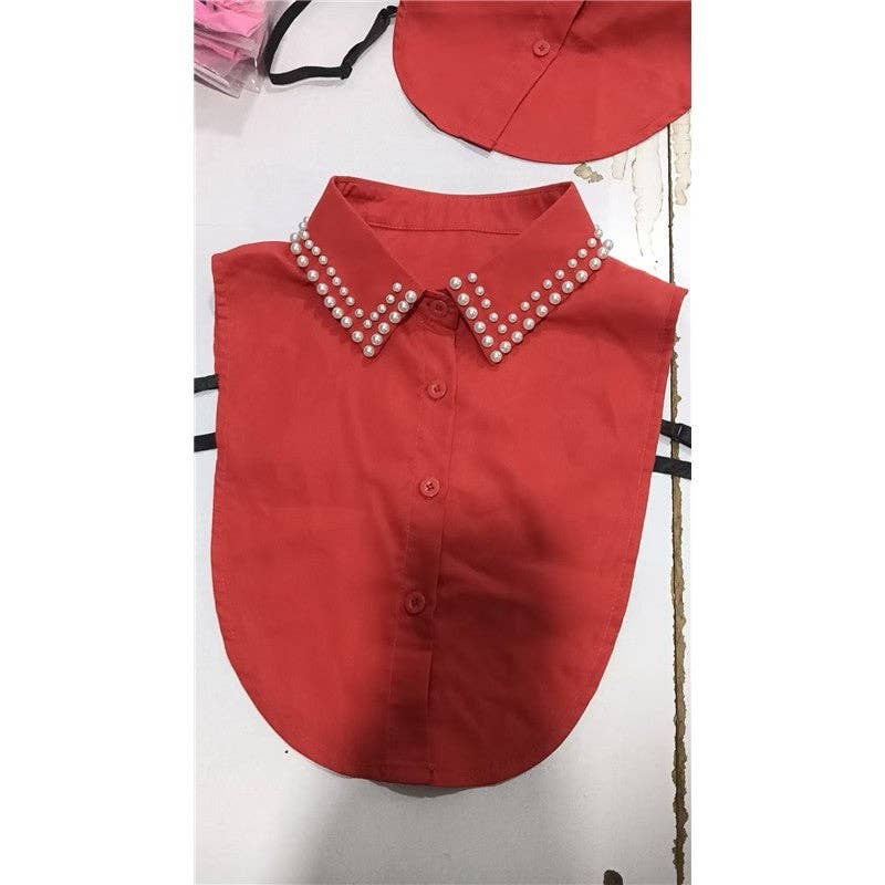 Pearl Studded Detachable Shirt Collars - Juli's Wearable Art