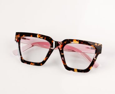 Peepers Take a Bow Blue Light Readers - Pink Botanico & Pink - Juli's Wearable Art