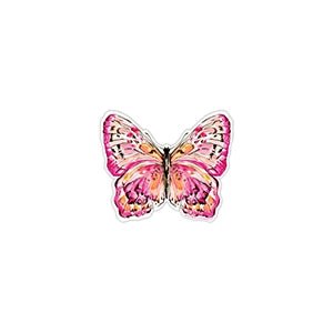 Pink and Yellow Butterfly Cup Accents - Juli's Wearable Art