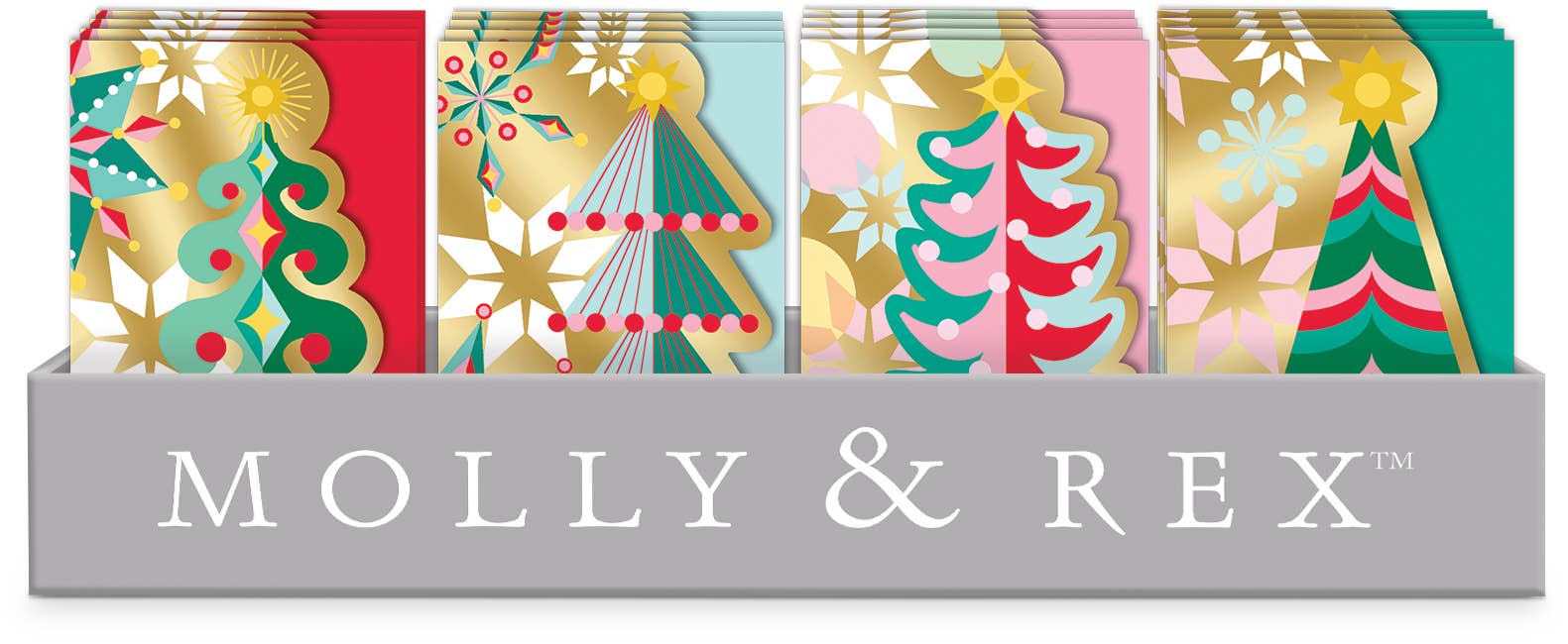 Pocket Notepad – Golden Glow Holiday Trees - Juli's Wearable Art