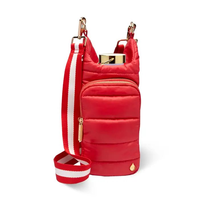 Poppy Red Hydrobag® with Poppy & White Striped Strap - Juli's Wearable Art