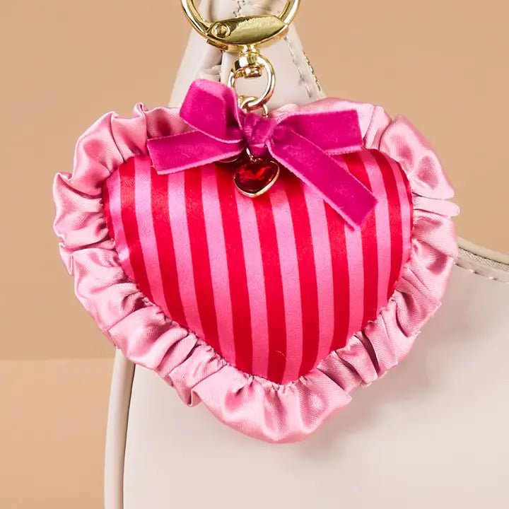 Puffy Heart Bag Charm - Heartthrob - Juli's Wearable Art