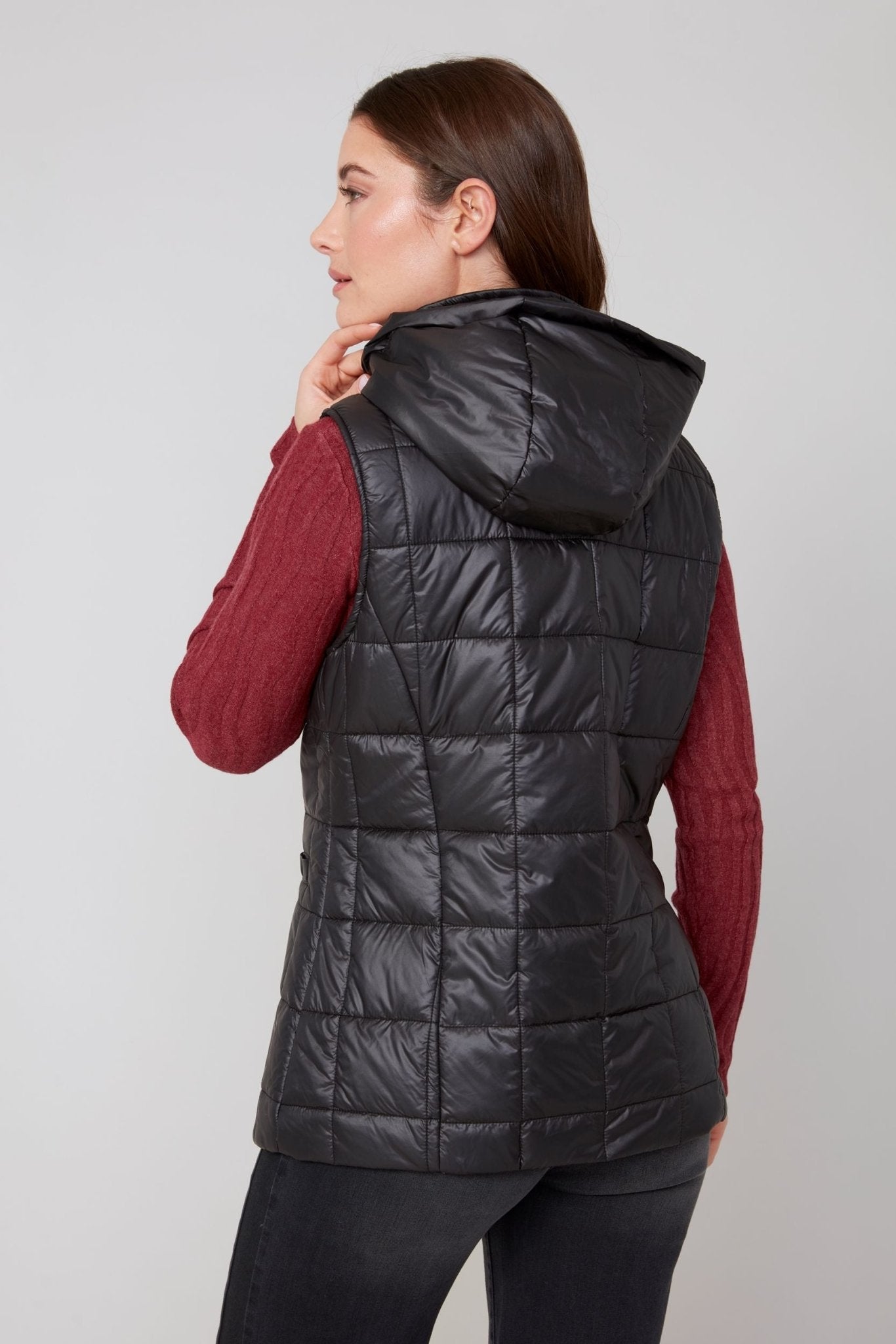 Renuar Luxe Quilt Woven Vest – Black - Juli's Wearable Art