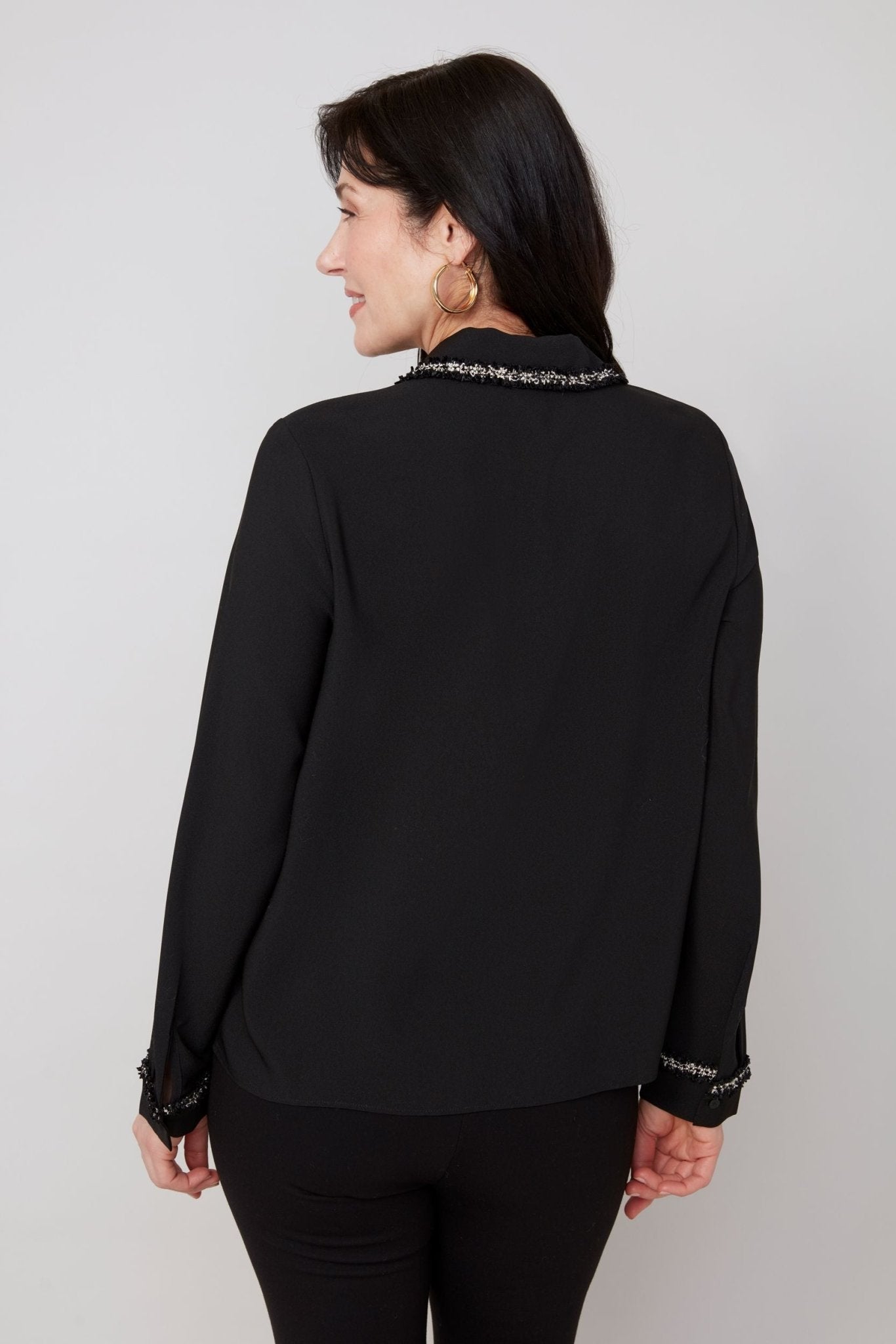 Renuar Woven Blouse – Black - Juli's Wearable Art