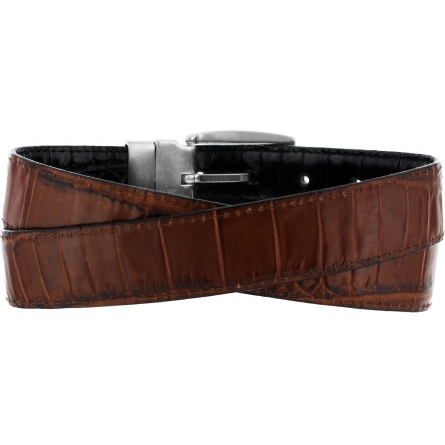 Brighton Reversible Faux Croco Belt | Black & Brown