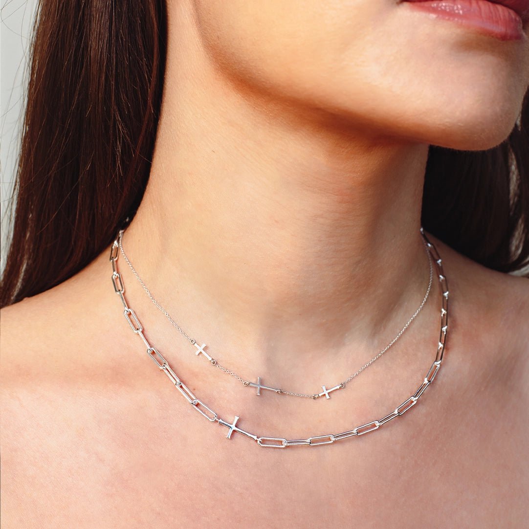 Rizen Calvary Cross Necklace | Sterling Silver - Juli's Wearable Art